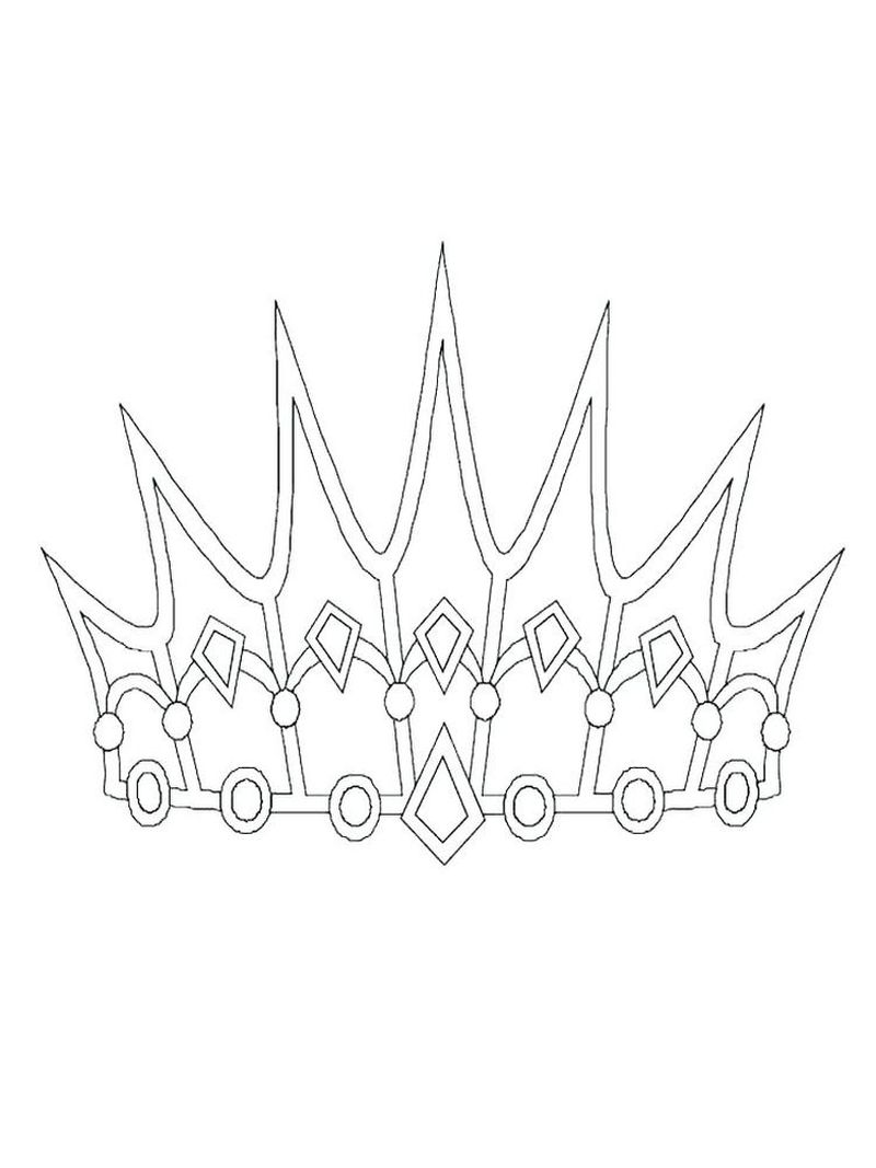 Regal Crown Coloring Pages Printable 7