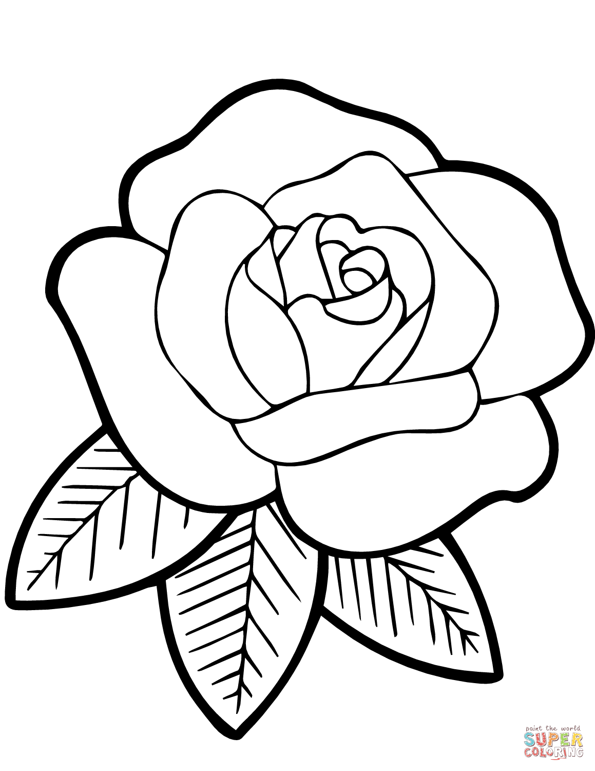 Romantic Rose Coloring Pages Printable 10