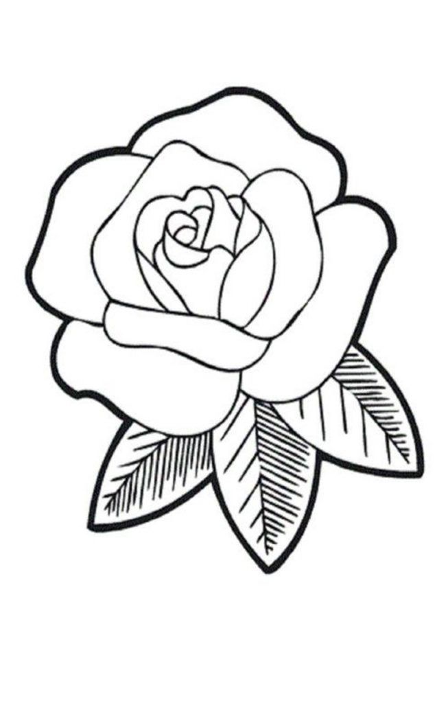 Romantic Rose Coloring Pages Printable 16