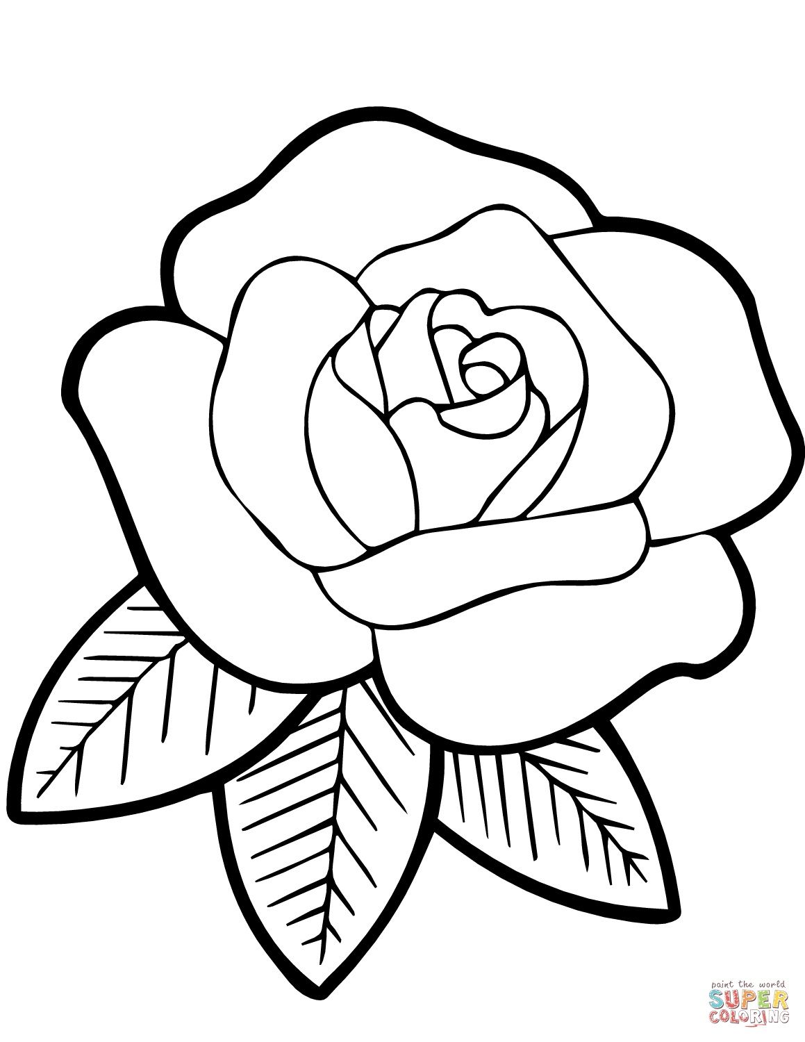 Romantic Rose Coloring Pages Printable 17