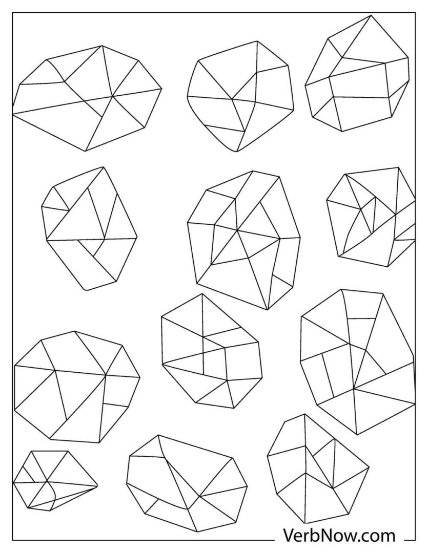 Sparkling Diamond Coloring Pages Printable 18