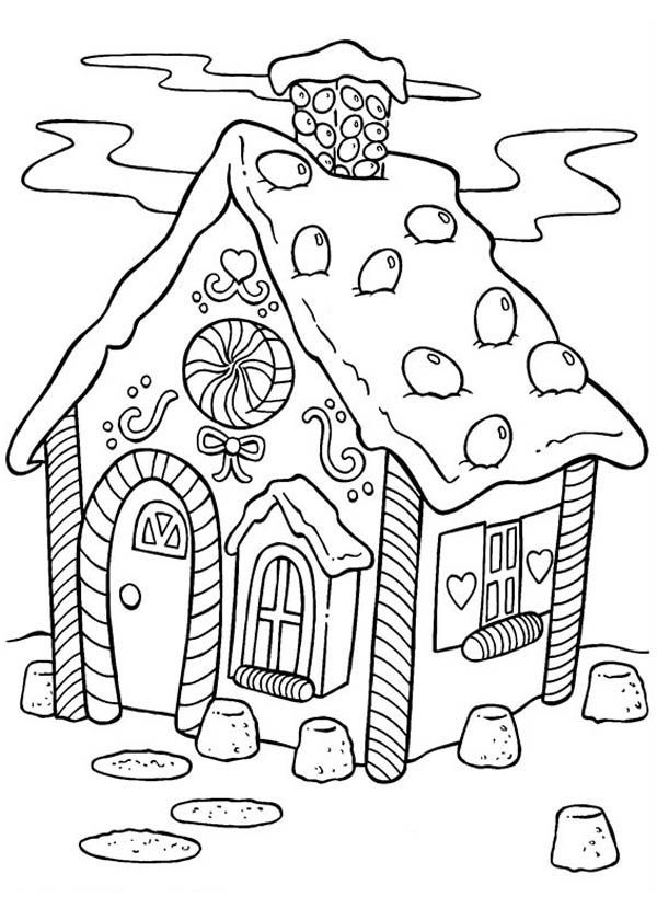 29 Gingerbread House Coloring Pages Printable 12