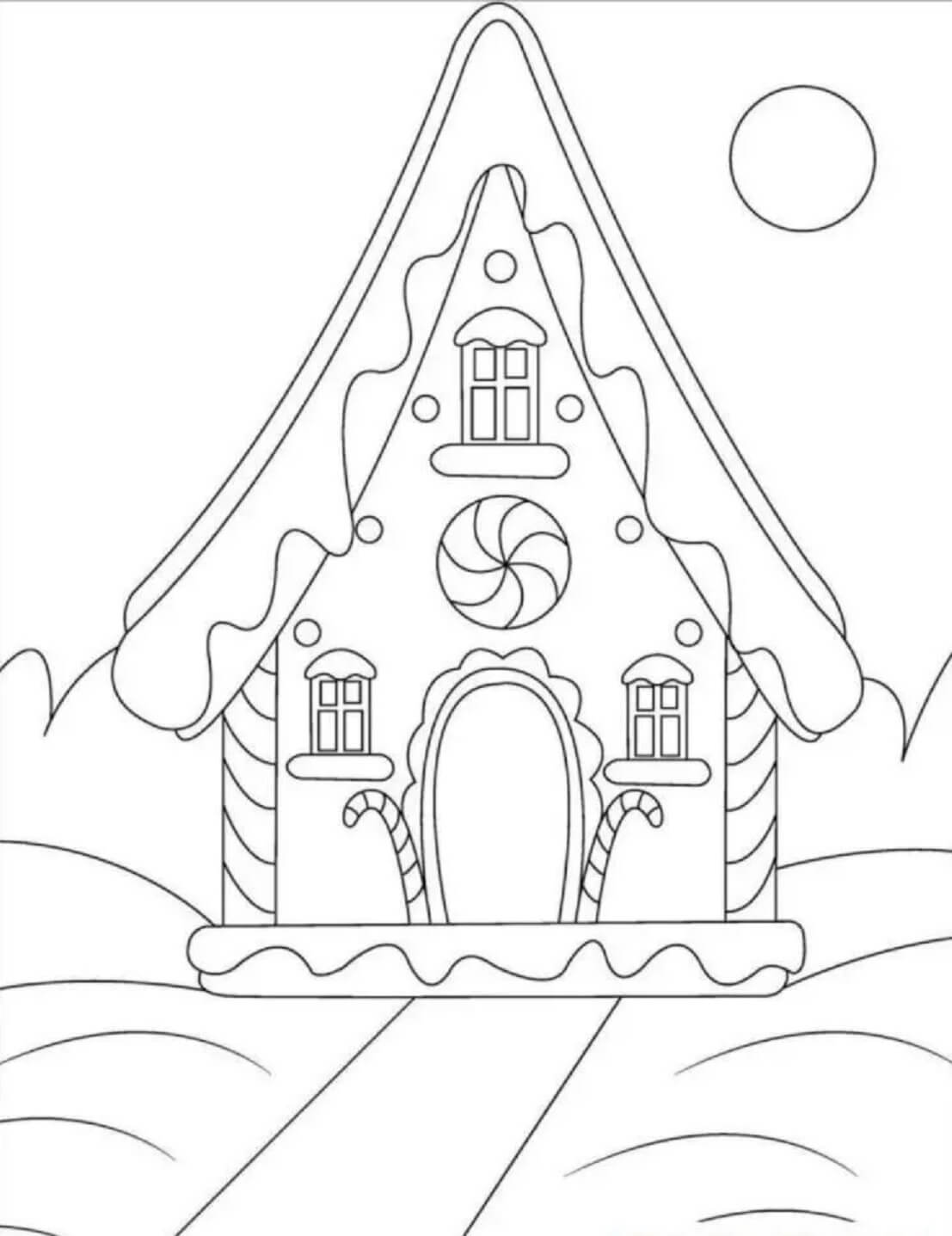 29 Gingerbread House Coloring Pages Printable 15