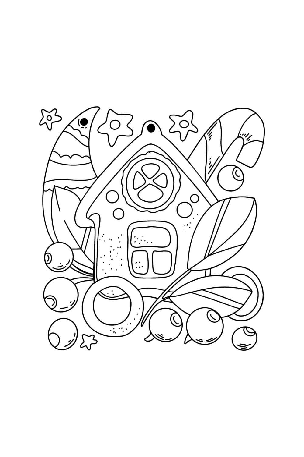 29 Gingerbread House Coloring Pages Printable 16