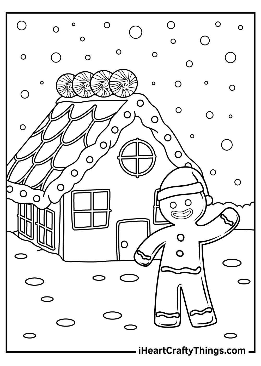 29 Gingerbread House Coloring Pages Printable 20