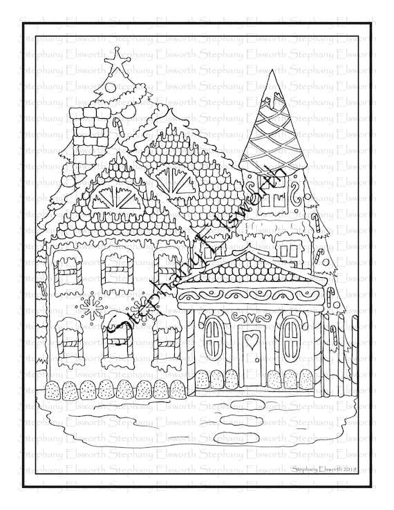 29 Gingerbread House Coloring Pages Printable 22