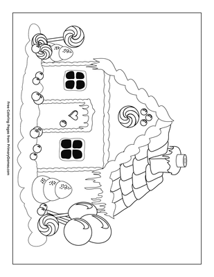 29 Gingerbread House Coloring Pages Printable 25