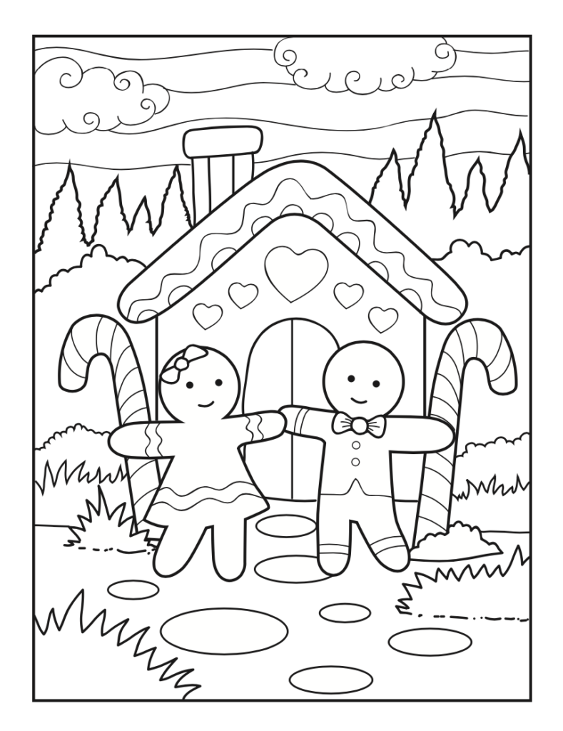 29 Gingerbread House Coloring Pages Printable 26