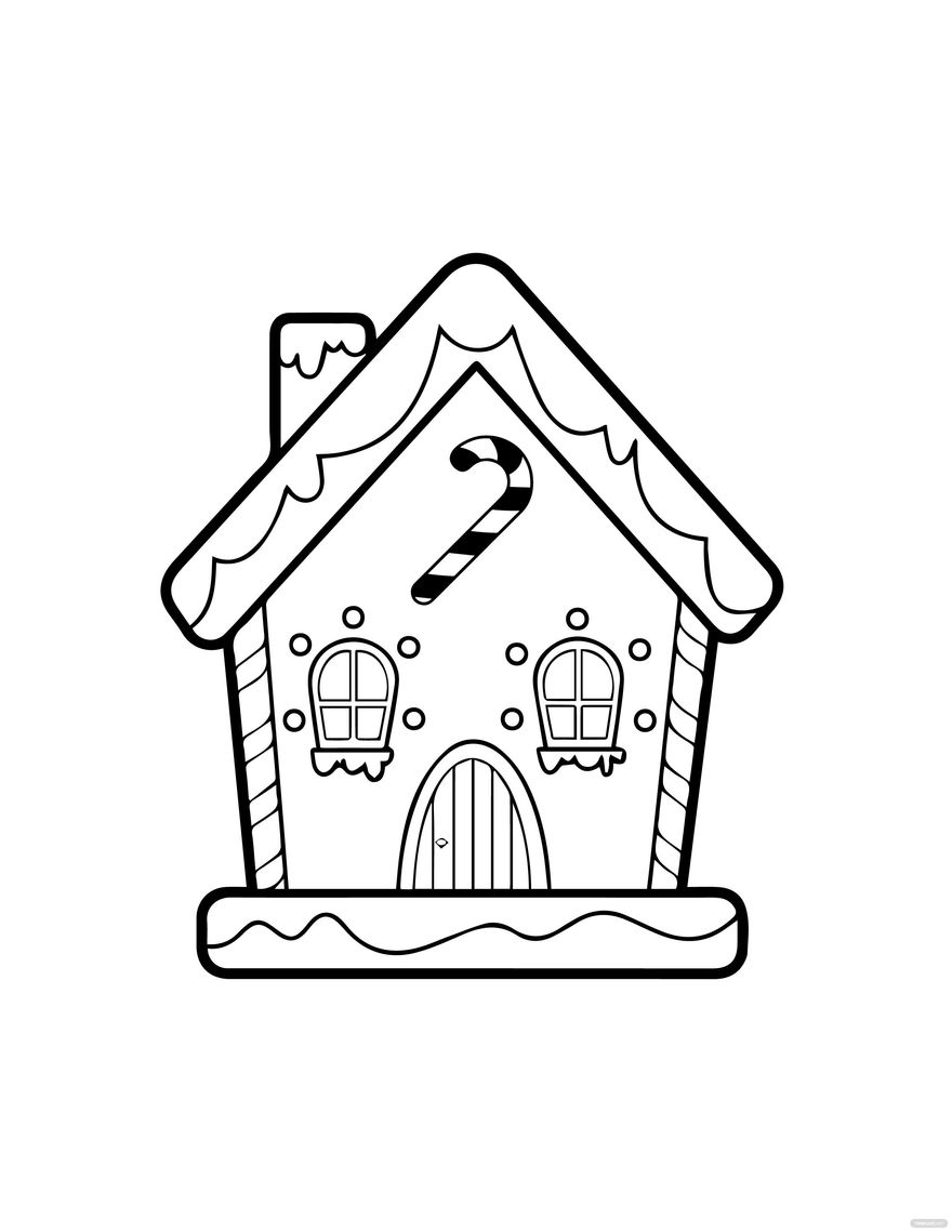 29 Gingerbread House Coloring Pages Printable 27