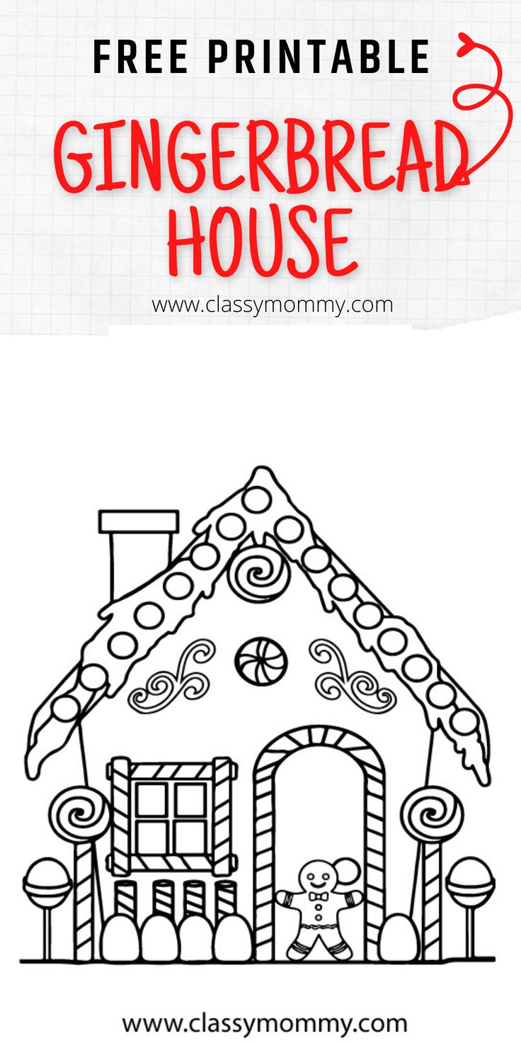 29 Gingerbread House Coloring Pages Printable 32