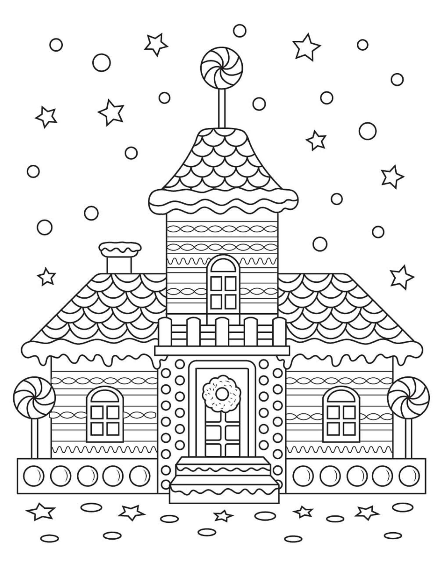 29 Gingerbread House Coloring Pages Printable 34