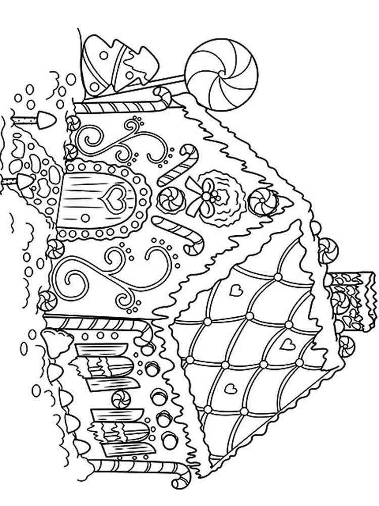 29 Gingerbread House Coloring Pages Printable 35