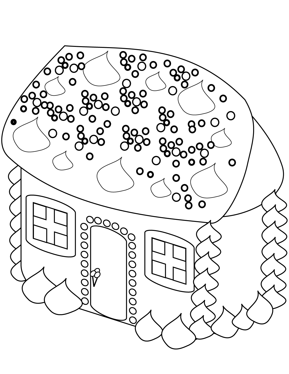 29 Gingerbread House Coloring Pages Printable 4