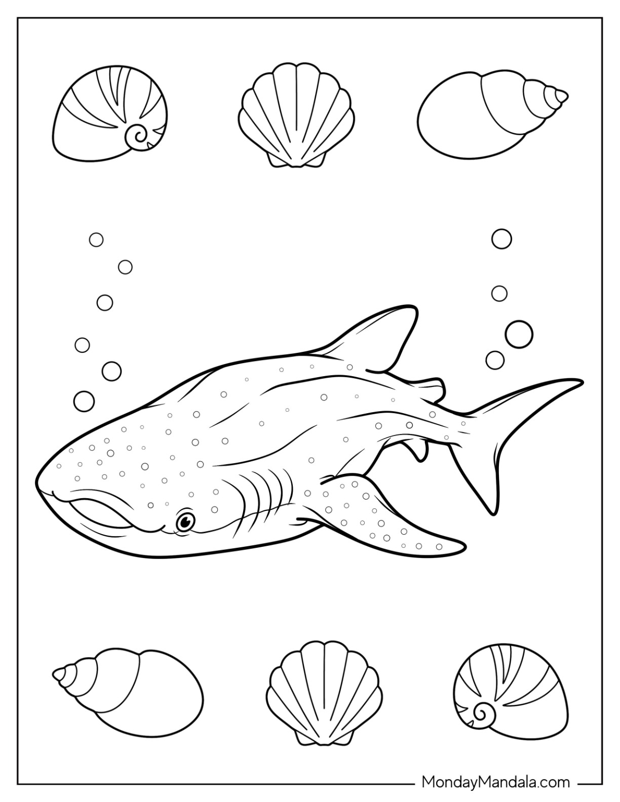 29 Massive Whale Shark Coloring Page Printable 28