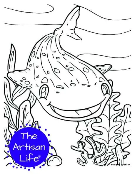 29 Massive Whale Shark Coloring Page Printable 9