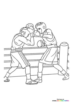 30 Boxing Coloring Pages Printable 1