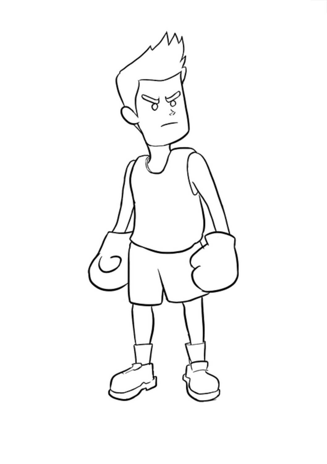 30 Boxing Coloring Pages Printable 20