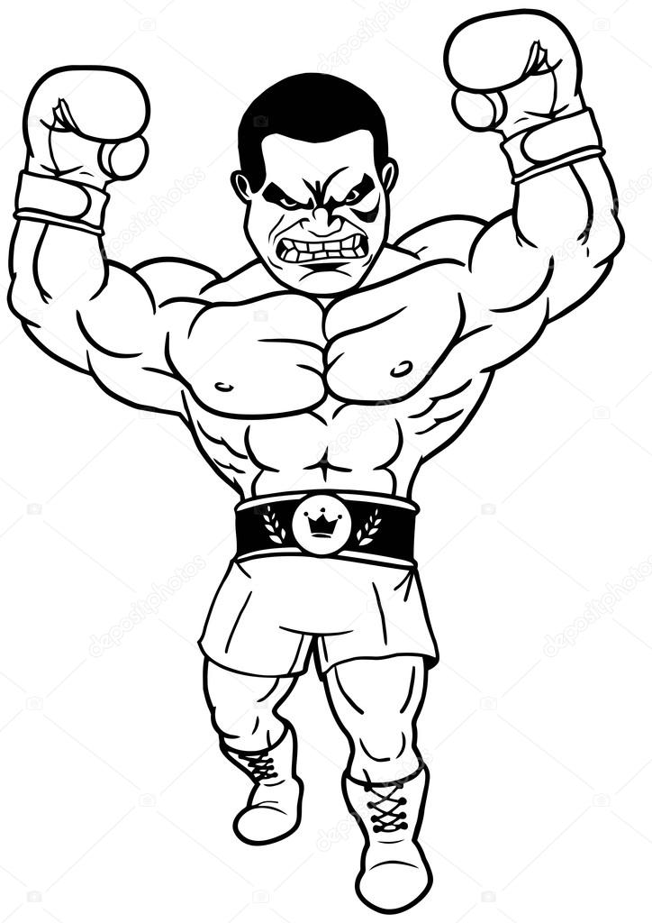 30 Boxing Coloring Pages Printable 24