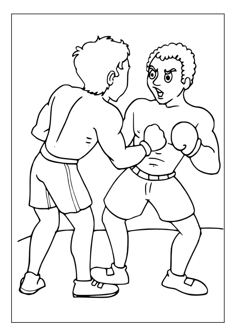 30 Boxing Coloring Pages Printable 3