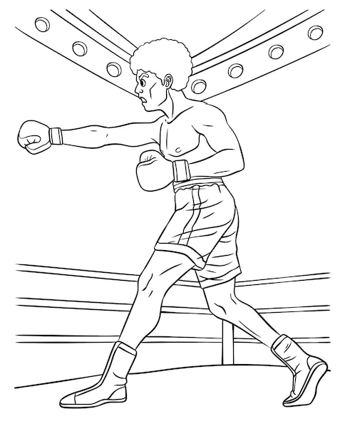 30 Boxing Coloring Pages Printable 32