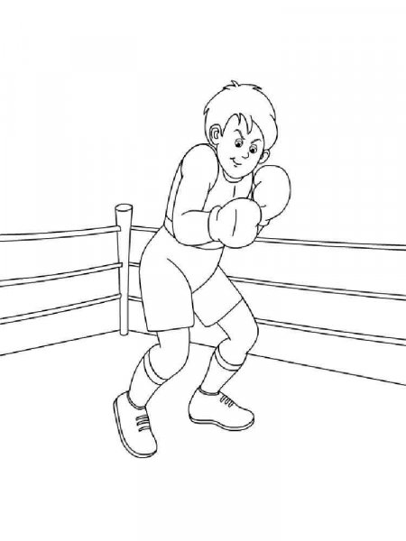 30 Boxing Coloring Pages Printable 4