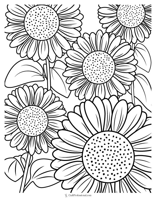 30 Elegant Flower Coloring Pages for Adults Printable 1