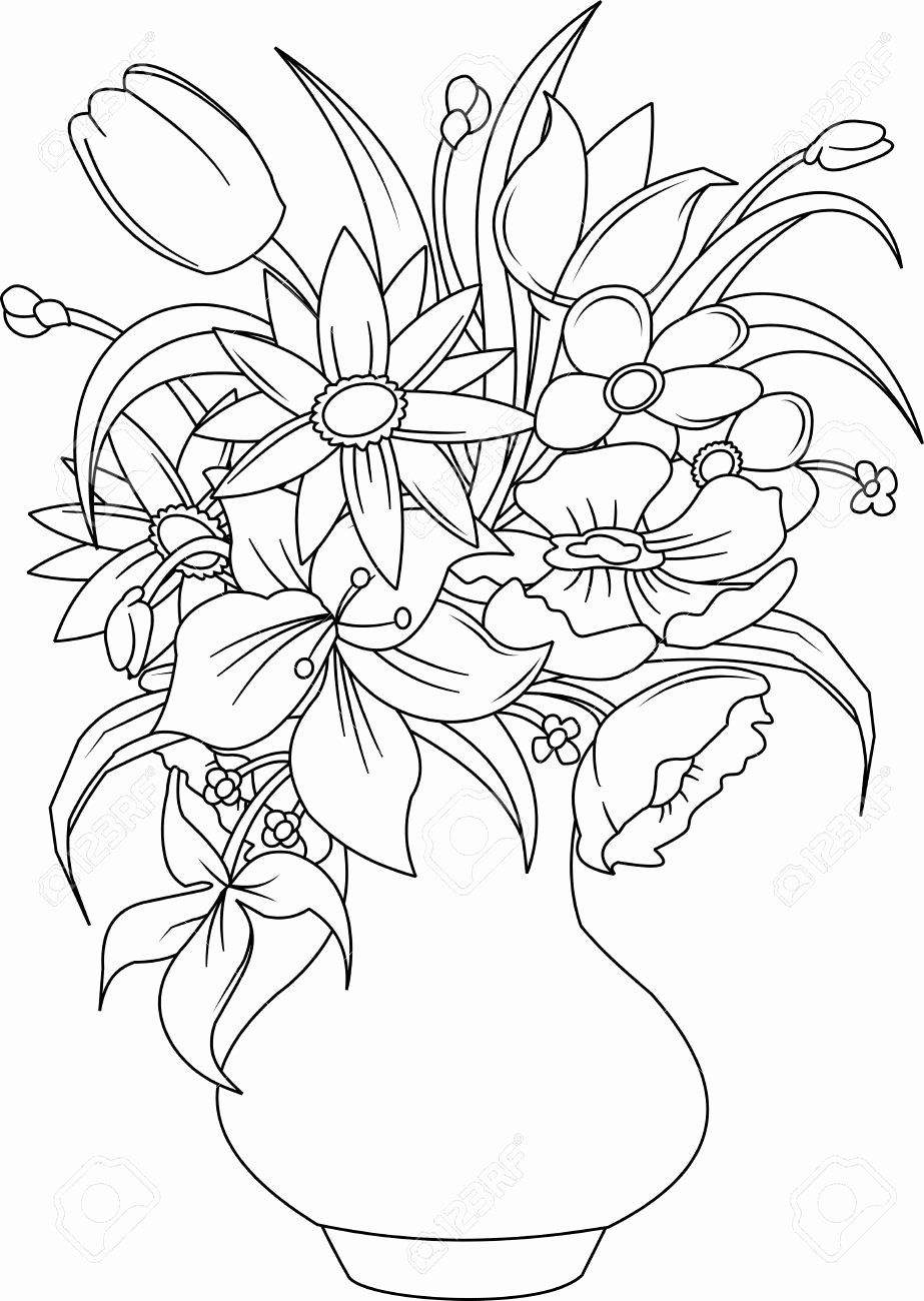 30 Elegant Flower Coloring Pages for Adults Printable 35