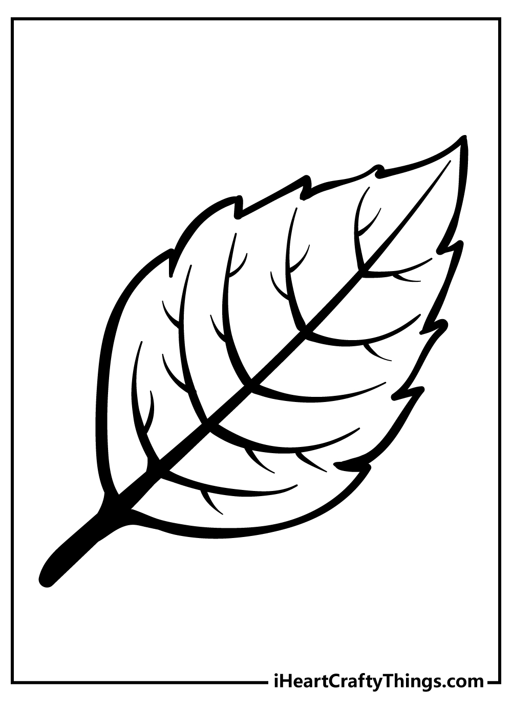 30 Leaf Coloring Pages for Kids Printable 2