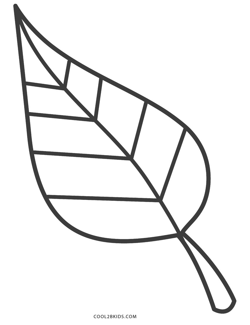 30 Leaf Coloring Pages for Kids Printable 29