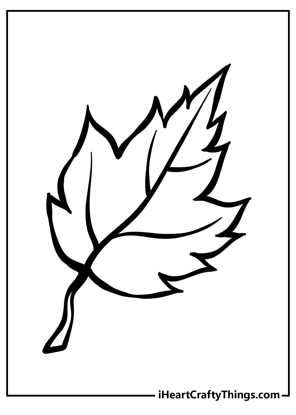 30 Leaf Coloring Pages for Kids Printable 33