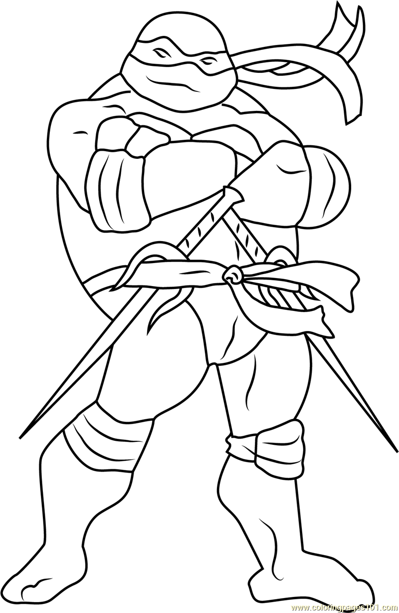 30 Ninja Turtles Face Coloring Pages Printable 15