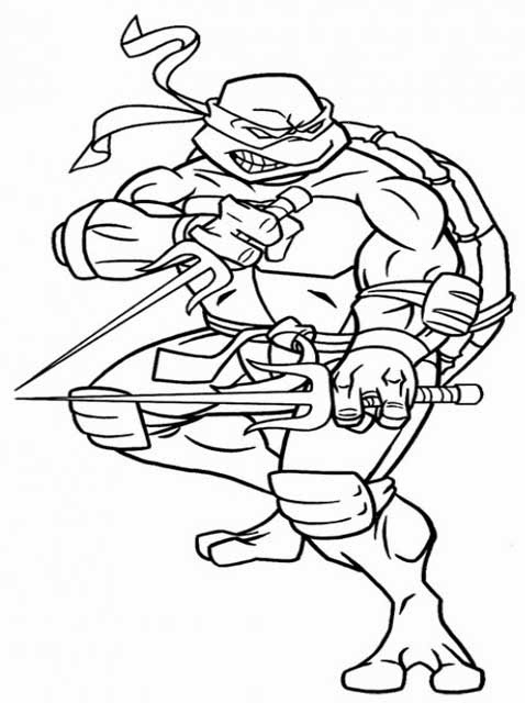 30 Ninja Turtles Face Coloring Pages Printable 19