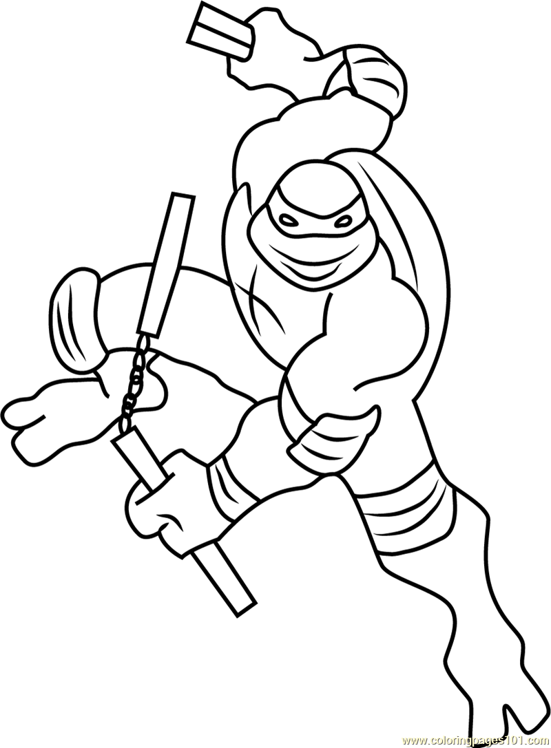 30 Ninja Turtles Face Coloring Pages Printable 21