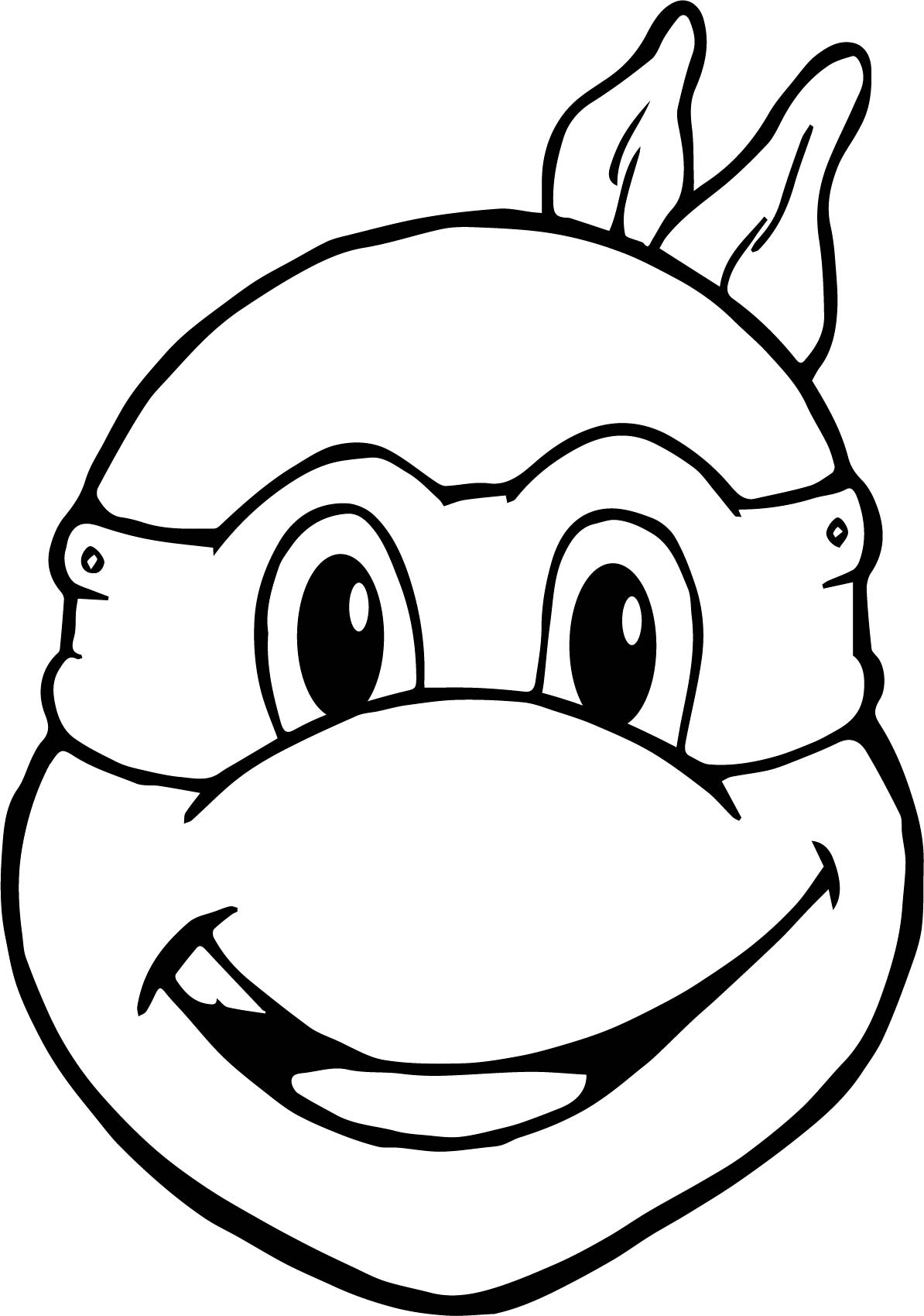 30 Ninja Turtles Face Coloring Pages Printable 25