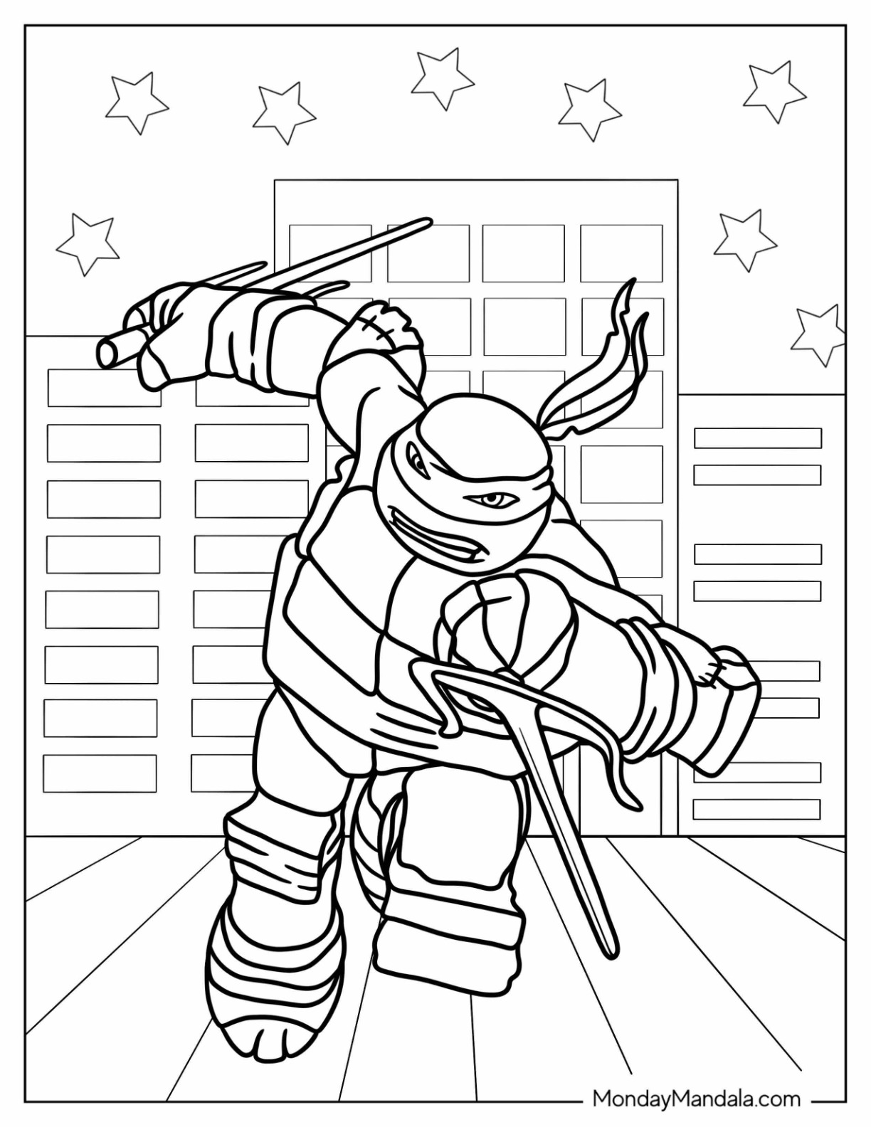 30 Ninja Turtles Face Coloring Pages Printable 33