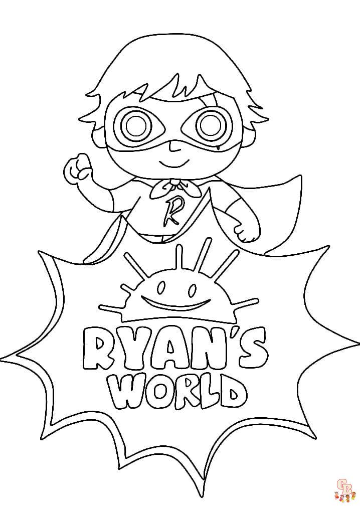 30 Ryan Coloring Pages PDF Printable 1