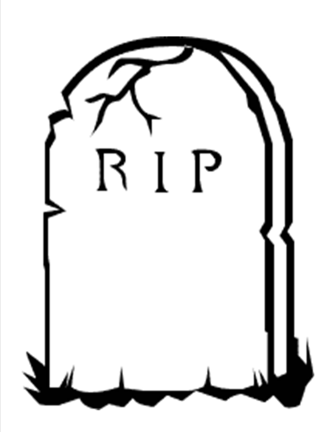 30 Spooky Tombstone Coloring Pages Printable 22