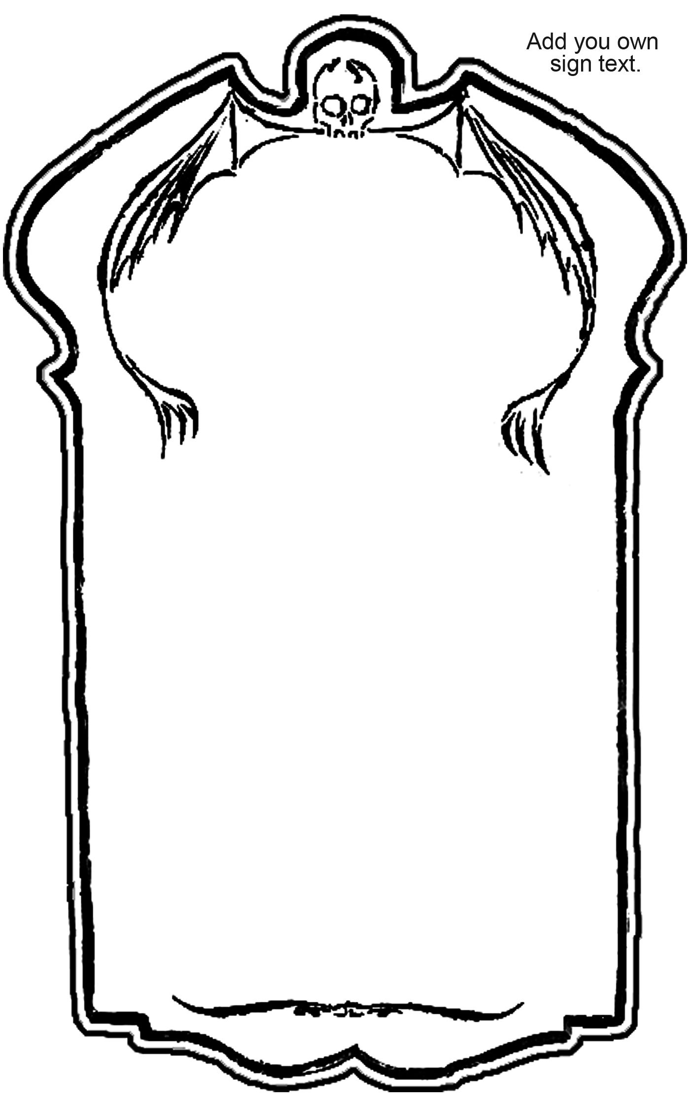 30 Spooky Tombstone Coloring Pages Printable 25