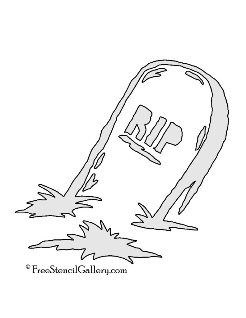 30 Spooky Tombstone Coloring Pages Printable 26