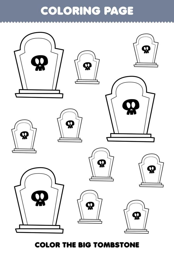 30 Spooky Tombstone Coloring Pages Printable 32