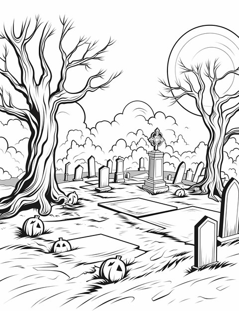 30 Spooky Tombstone Coloring Pages Printable 4