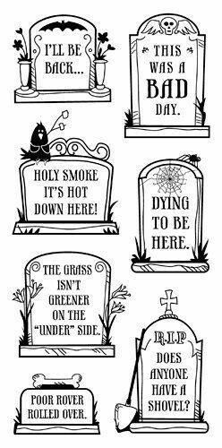 30 Spooky Tombstone Coloring Pages Printable 8