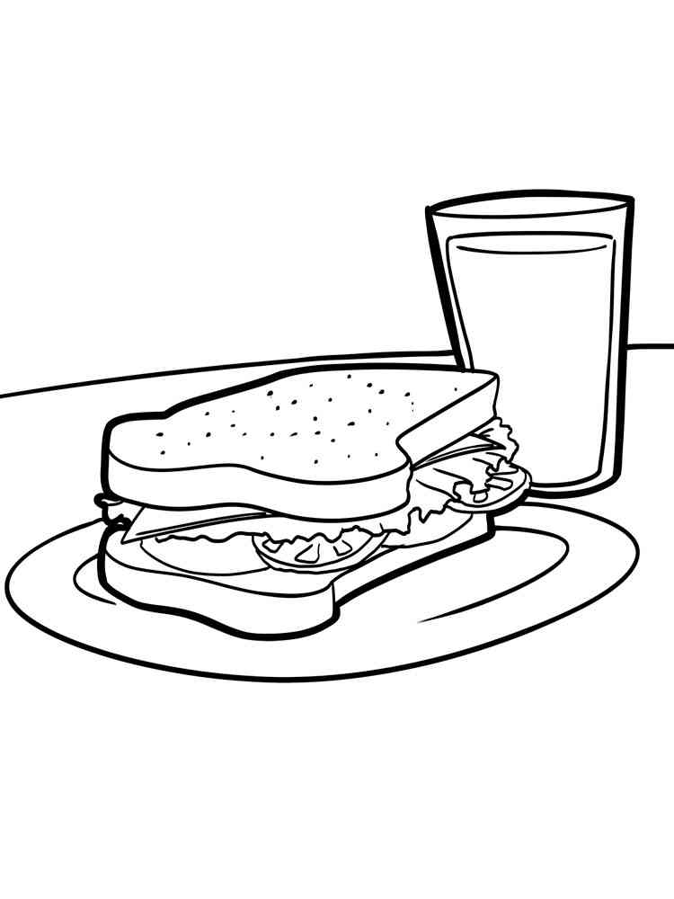 30 Tasty Sandwich Coloring Pages Printable 26