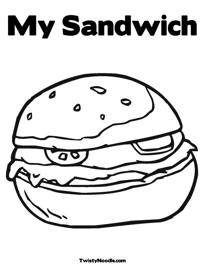 30 Tasty Sandwich Coloring Pages Printable 3