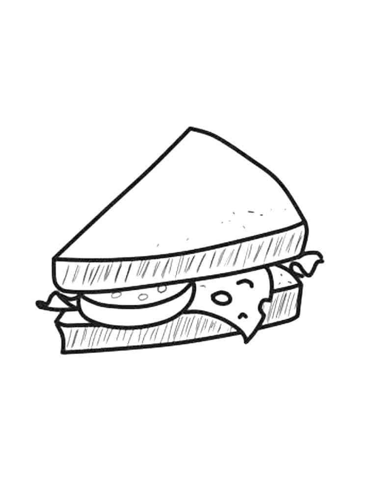 30 Tasty Sandwich Coloring Pages Printable 31