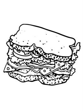 30 Tasty Sandwich Coloring Pages Printable 33