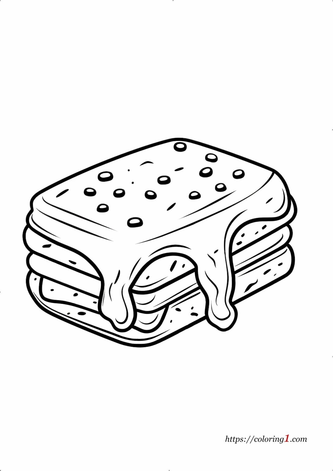 30 Tasty Sandwich Coloring Pages Printable 34