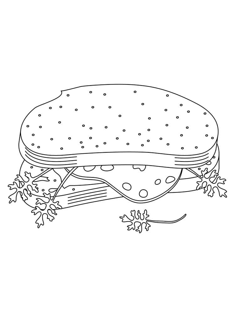 30 Tasty Sandwich Coloring Pages Printable 4