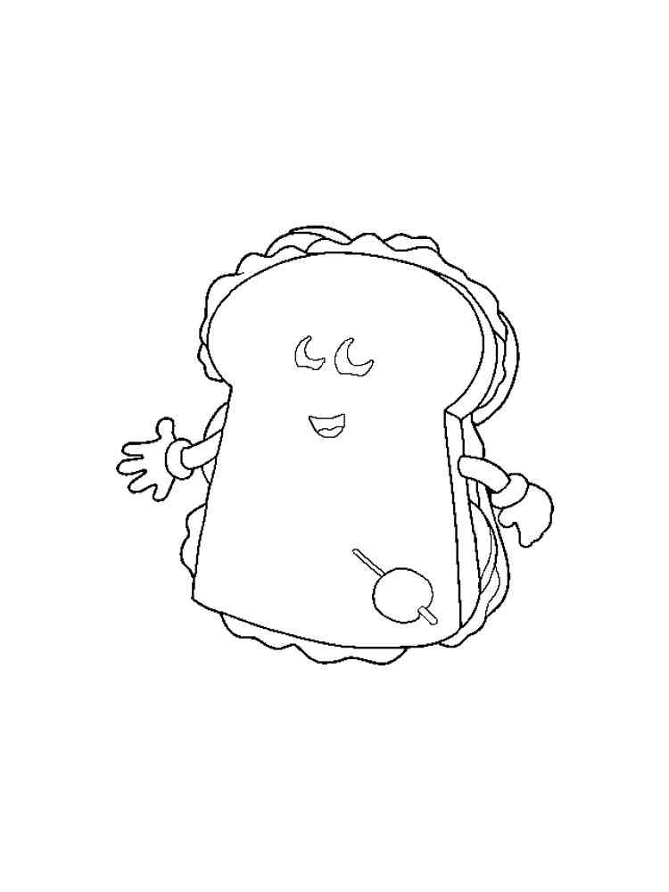 30 Tasty Sandwich Coloring Pages Printable 6