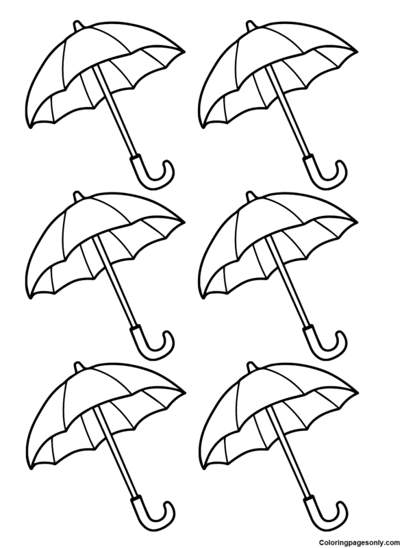 30 Umbrella Coloring Pages Printable 10